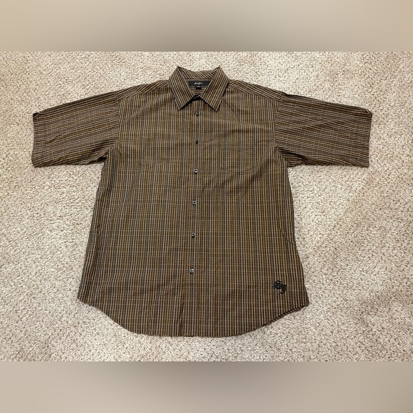 Sean John Other - Y2K Sean John Men XL Brown Button up Shirt Short Sleeve Preppy Streetwear